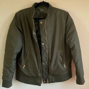Gap Dark Green Camouflage Reversible Bomber Jacket Size Medium